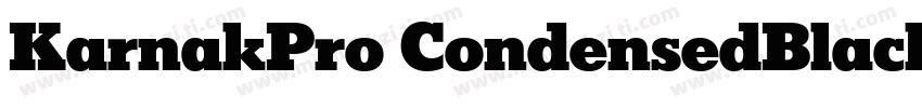 KarnakPro CondensedBlackItalic Cond字体转换